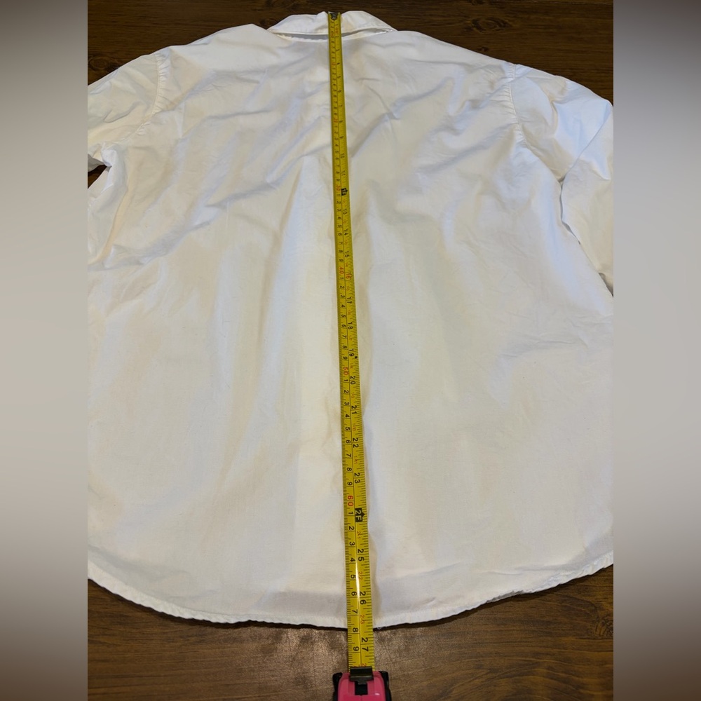 Cabin Creek White Button-Up Shirt, tea party embroidered detail, lace collar - Picture 11 of 13